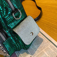 Thumbnail for Shiny Rhinestone Evil Eye Multi-pocket Backpack