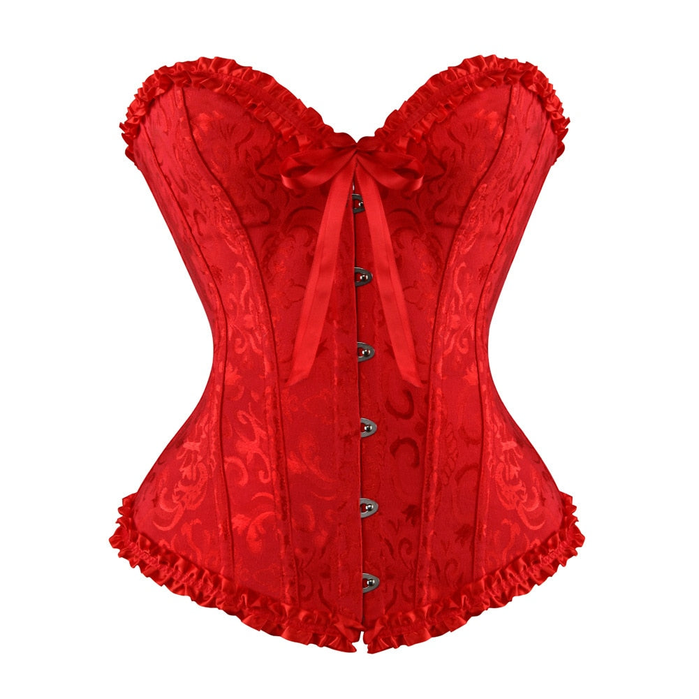 Vintage Underbust Corset - Red / XS - Lace Up