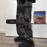 Thumbnail for Cargo Tie Dye High Waisted Trousers Pants