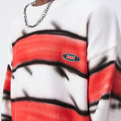 Striped Pullovers Knitted Sweater