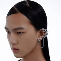 Thumbnail for Darts Silver Tassel Earring Clip - One Size / Earrings