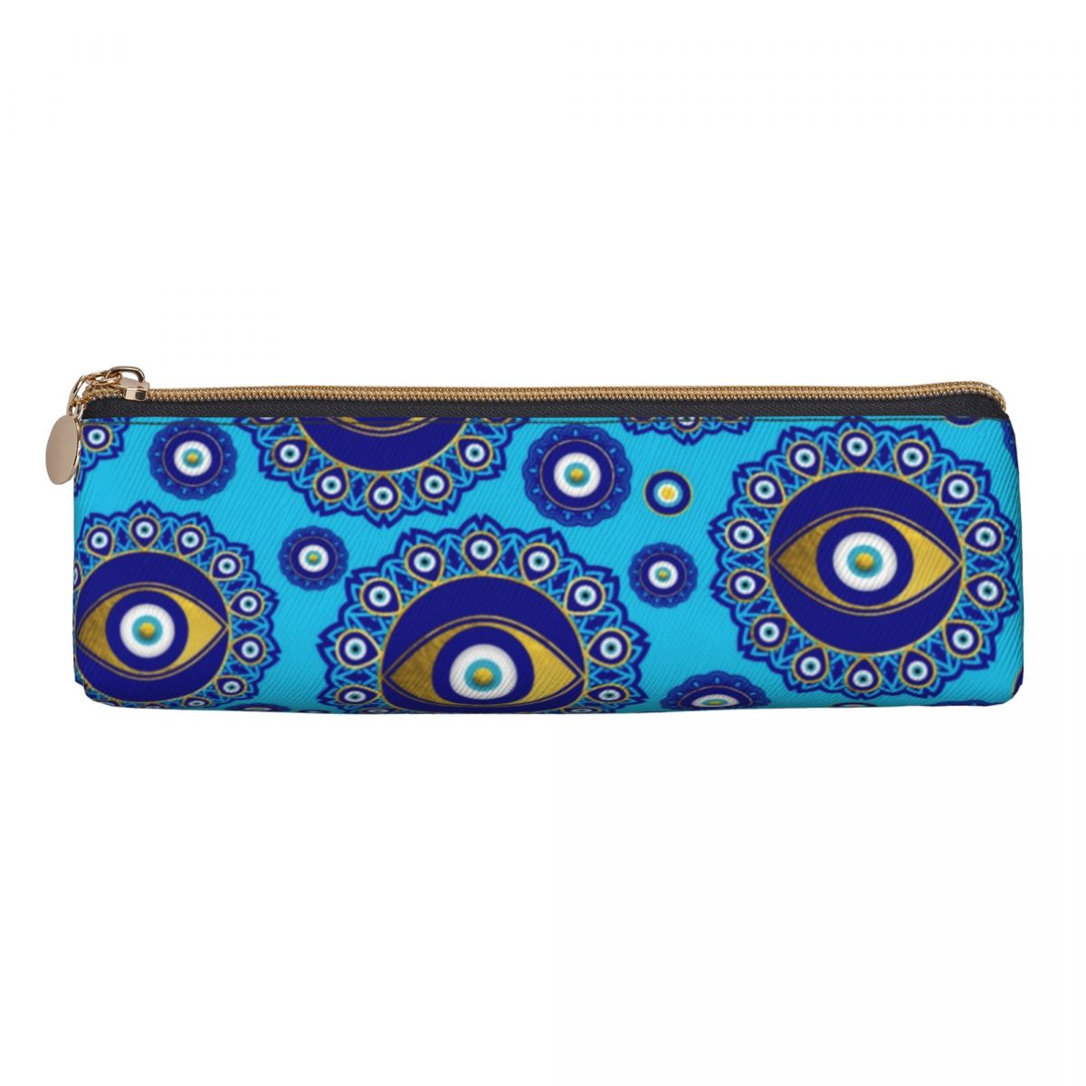 Eye Protection Amulet Design Pencil Case - Light Blue-Blue /