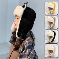 Thumbnail for Warm Cat Ears Faux Fur Bomber Hat