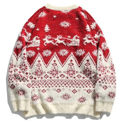 Reindeer Christmas Knitted Sweaters - Red / M - Sweater