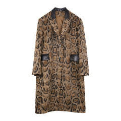 Snake Print Long Sleeve Overcoat - Animal / S - Blazer