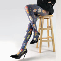 Thumbnail for Multiple Designe Print Tights - Blue - Profeessions / One
