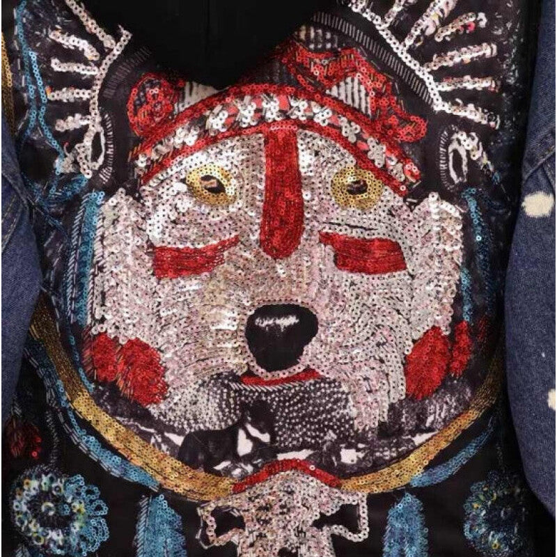 Harajuku Embroidery Denim Jacket - Jackets