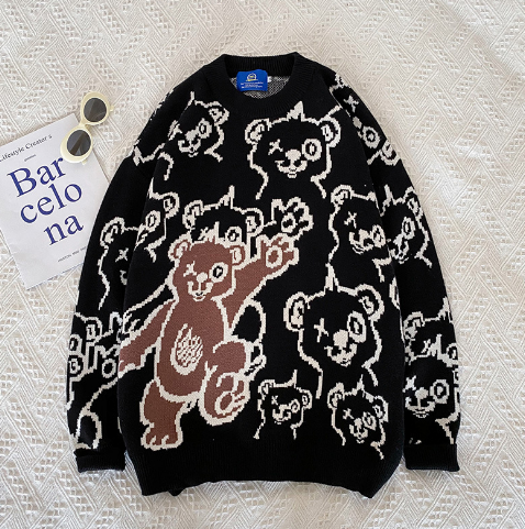 Hello Bear! Knitted Oversize Sweater