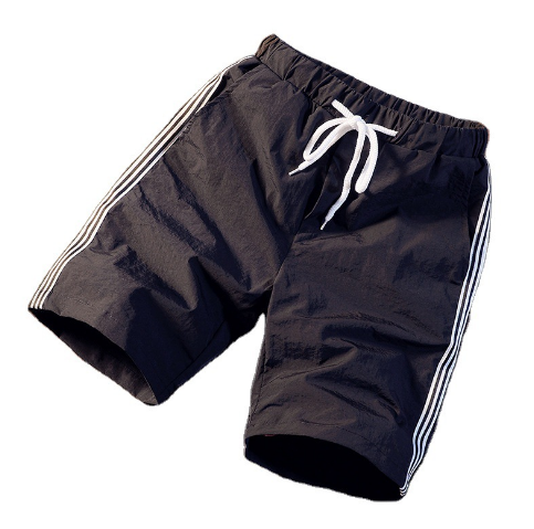 Solid Black Waterproof Beach Shorts - M - Short Pants