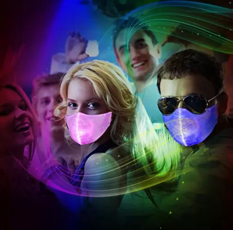 Colorful Glare LED Light Mask - UrbanWearOutsiders Face mask