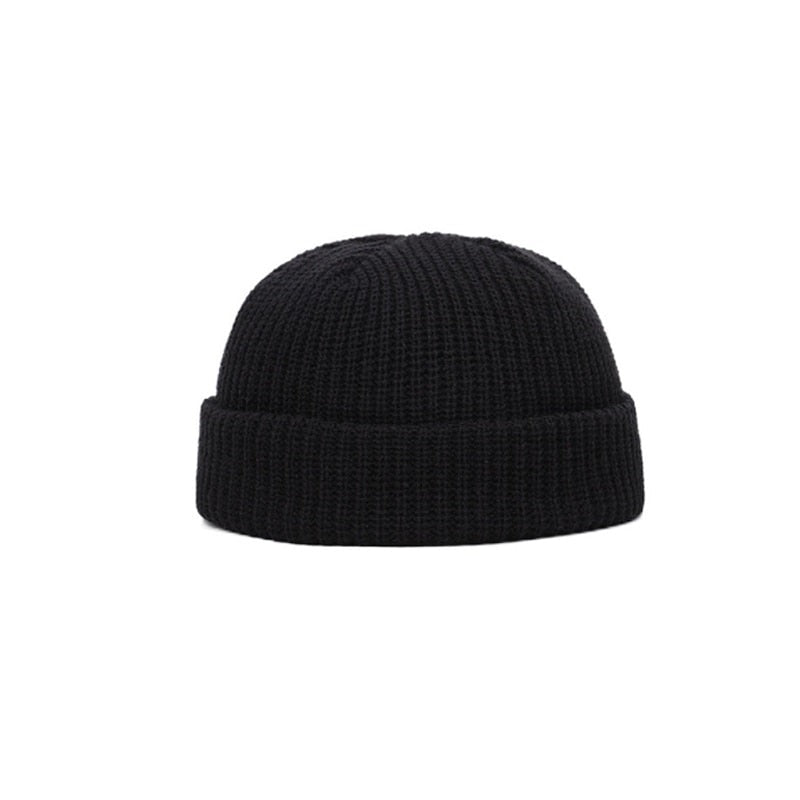 Solid Color Warm Knitted Beanies - Black / One Size - Beanie