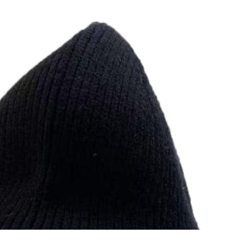 Gradient Color Winter Soft Knitted Beanie - Black / One Size