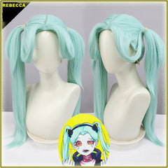 Edgerunners Rebecca Cosplay Clothes - Blue/wig / S - Costume
