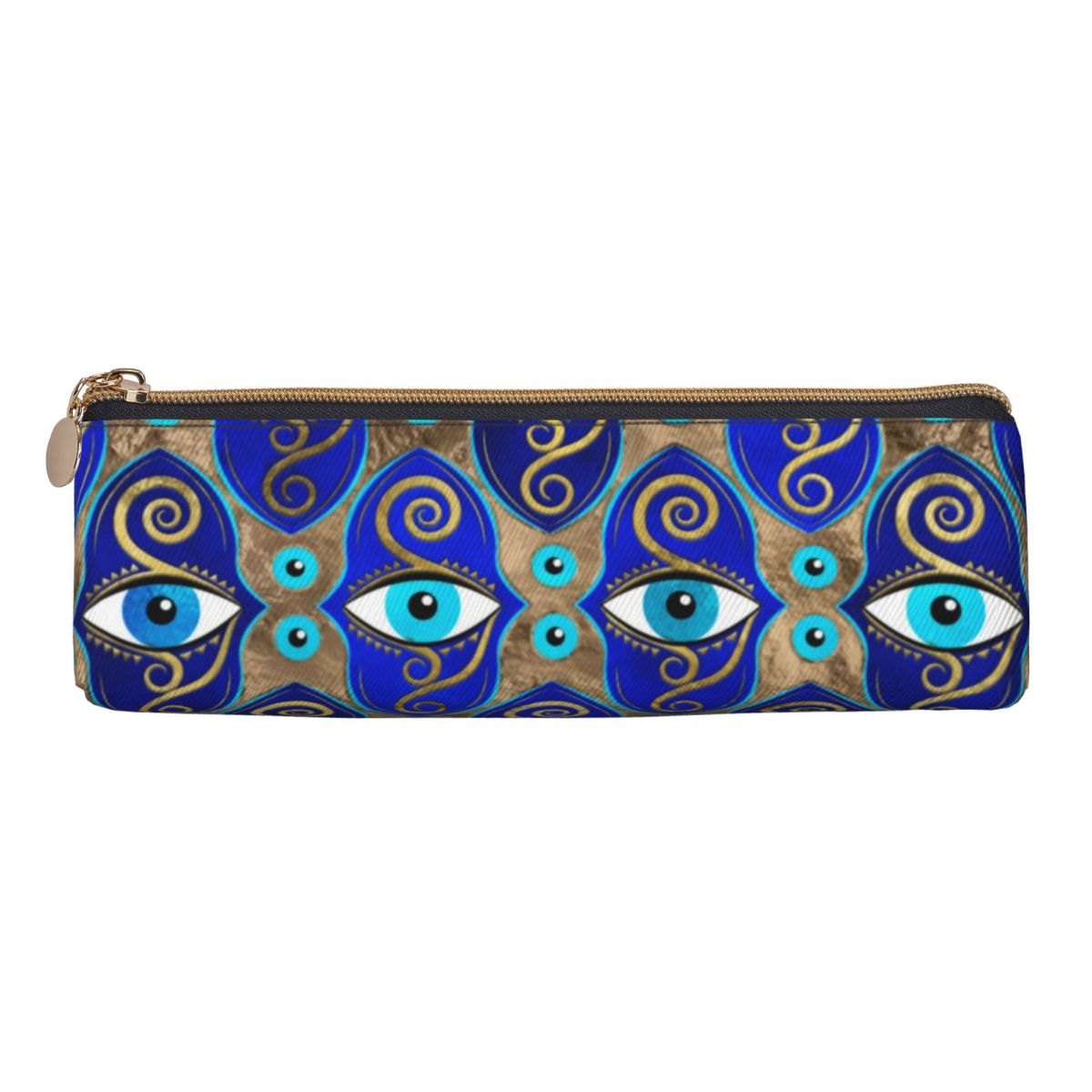 Eye Protection Amulet Design Pencil Case - Blue-Brown / One