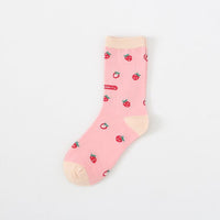 Thumbnail for Cute Pink Strawberry Socks - Pink-Red / 34-43