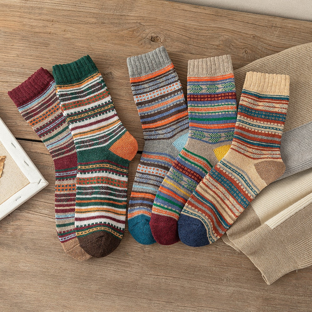 Warm Wool Socks - 5 Colors Set E / Free size 38-43