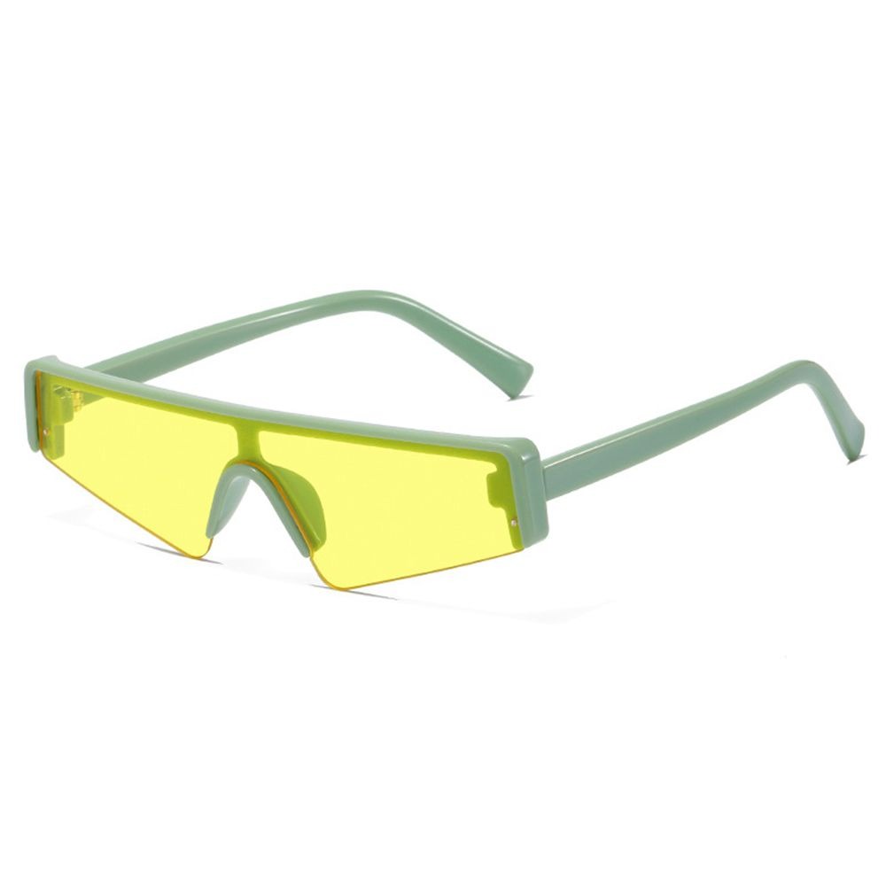 Irregular Shape Sports Sunglasses - Green / One Size