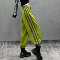 Thumbnail for Harajuku High Waist Side Stripe Loose Harem Pants