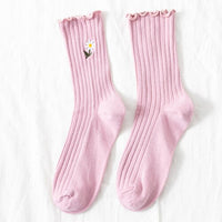 Thumbnail for Cute Daisy Flower Socks - Pink / One Size
