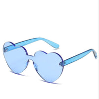 Thumbnail for Heart Rimless Glasses - Blue / One Size