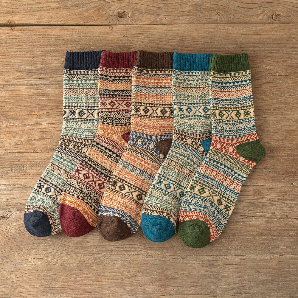 Warm Wool Socks - 5 Colors Set C / Free size 38-43