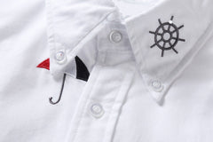 Bag And Umbrella Embroidered Shirts - Shirt