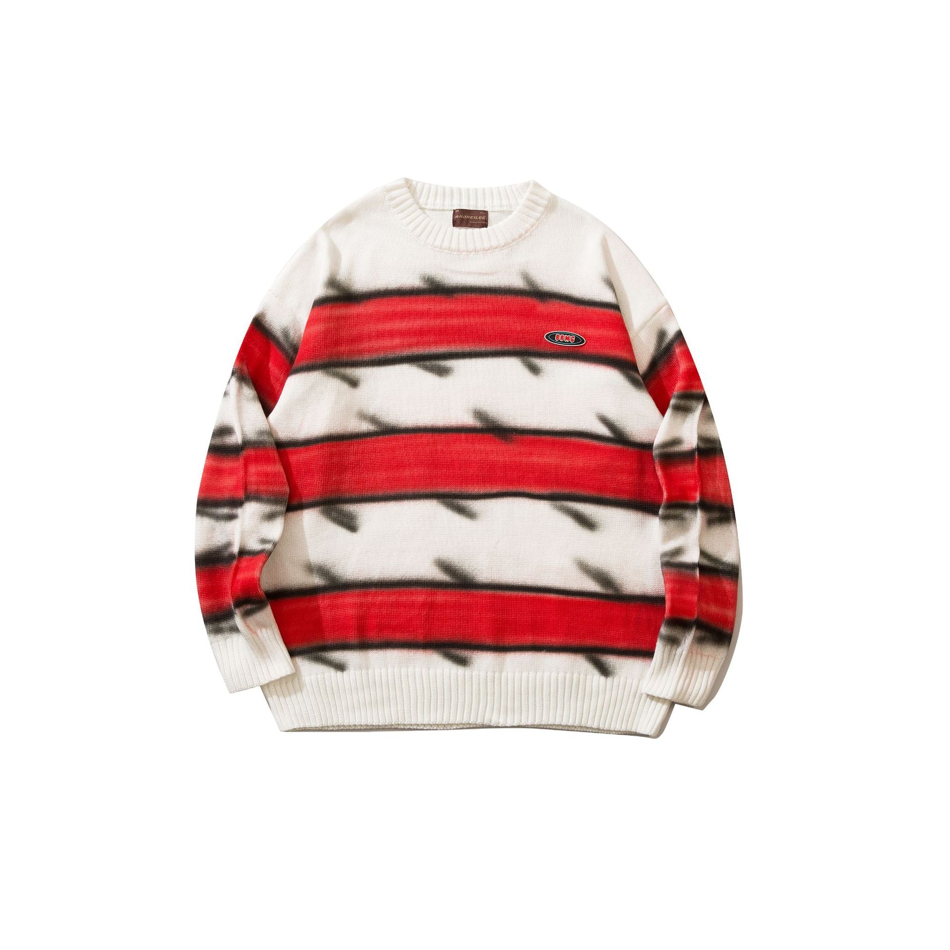 Striped Pullovers Knitted Sweater - White / M