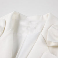 Thumbnail for White Ribbon Single Breasted Long Sleeve Blazer
