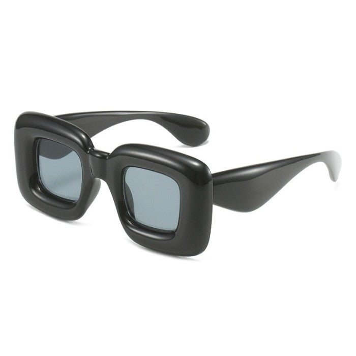 Unique Candy Color Lip Sunglasses - Black. B / One Size