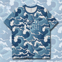 Thumbnail for Task Japan Waves Quick-Dry T-shirt - Blue / XL - T-Shirt