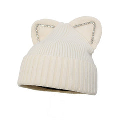 Gradient Color Winter Soft Knitted Beanie - White / One Size