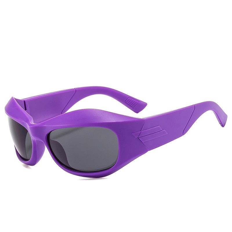 Square Sports Sunglasses - Purple / One Size