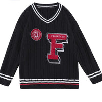 Thumbnail for Fair Focus V-Neck Knit Sweater