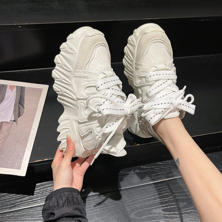 Fashion Soft High Platform Shoes - White / 35