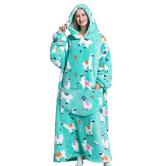 Cute Oversized Blanket Hoodie - Cyan / One Size - hoodie