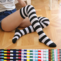 Thumbnail for Colorful Rainbow Striped Long Socks - Socsks