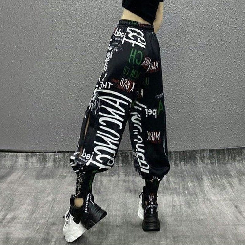 Openning Side Letters Cargo SweatPants - Pants