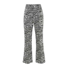 Aesthetic Animal Print Zebra Pants