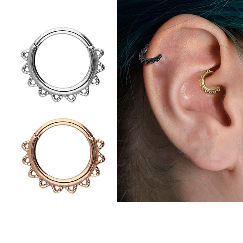Decorated Ear Cartilage Piercing