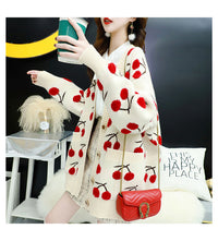 Thumbnail for Fruit Cherries Korean Style Knitted Sweater