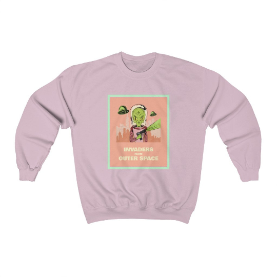 Alien Aesthetic Space Sweatshirt - Light Pink / S -