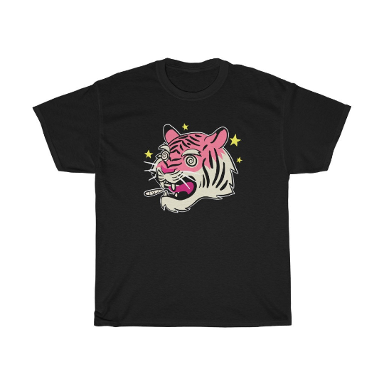 Tiger High Trippy T-Shirt - S / Black