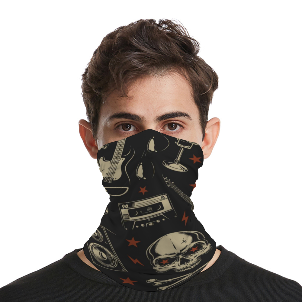 Skull Metal Magic Scarf Bicycle Motorcycle Bandana Variety Turban Scarf Multifunctional - UrbanWearOutsiders face mask