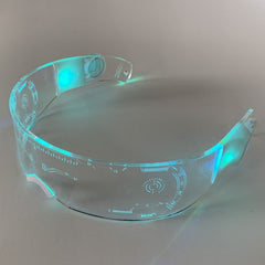 Cyberpunk LED Multicolor Tron Glasses - Transparent - 2077