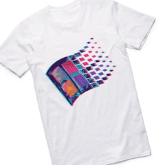 Windows Logo Vaporwave T-Shirt - White / XS
