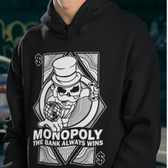 Monopoly The Bank Always Wins Hoodie - hoodie