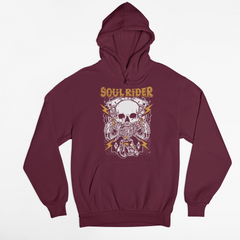 Soul Rider Urban Wear Hoodie - Maroon / S - hoodie