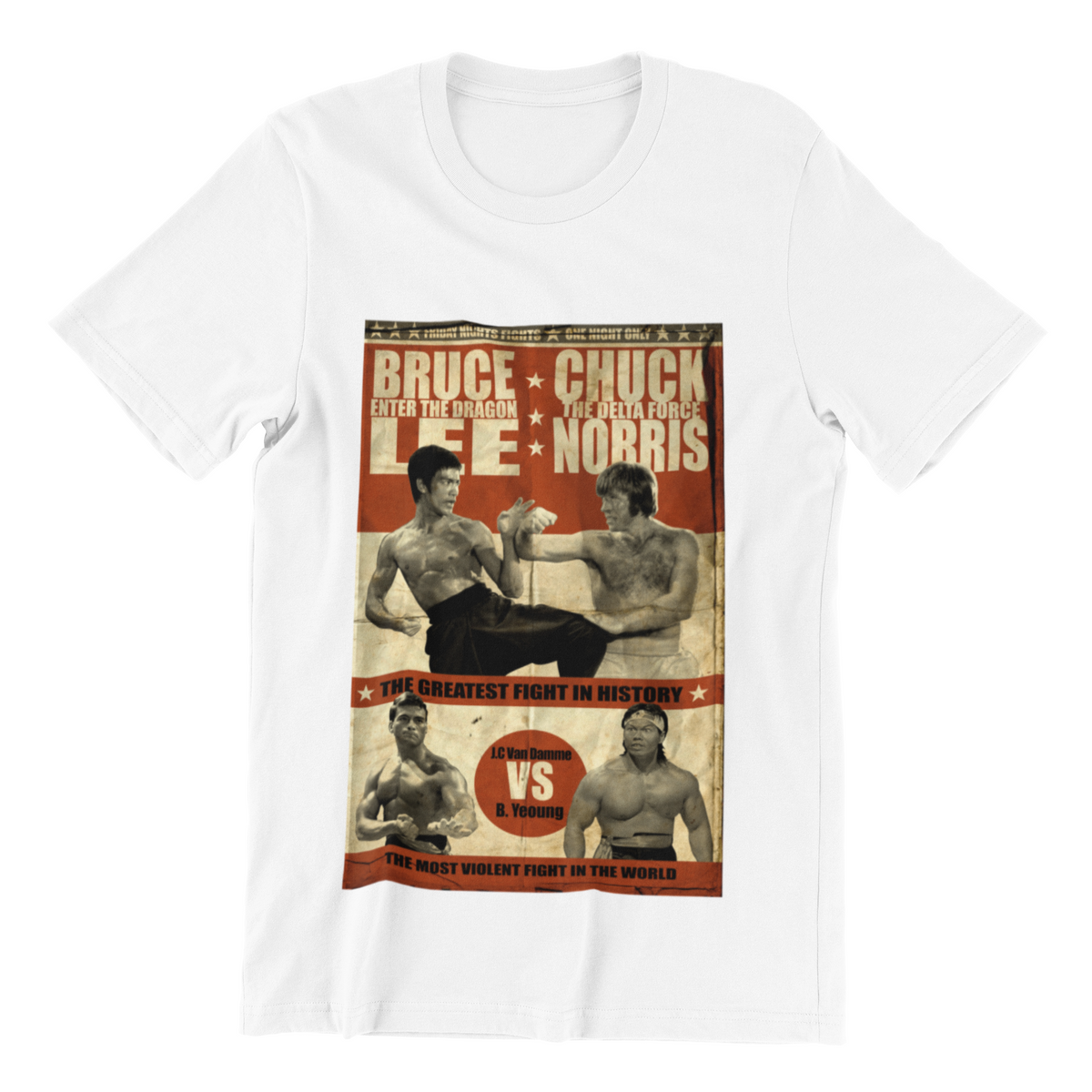 The Greatest Fight in the History T-Shirt - S / White -