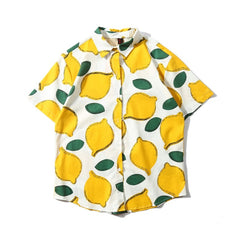 Aesthetic Lemon Fruit Shirt - White / L - Shirts