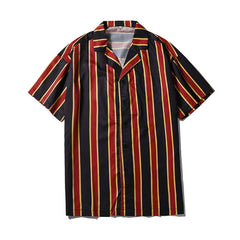 Two Colors Stripped Shirt - Red / L - Shirts